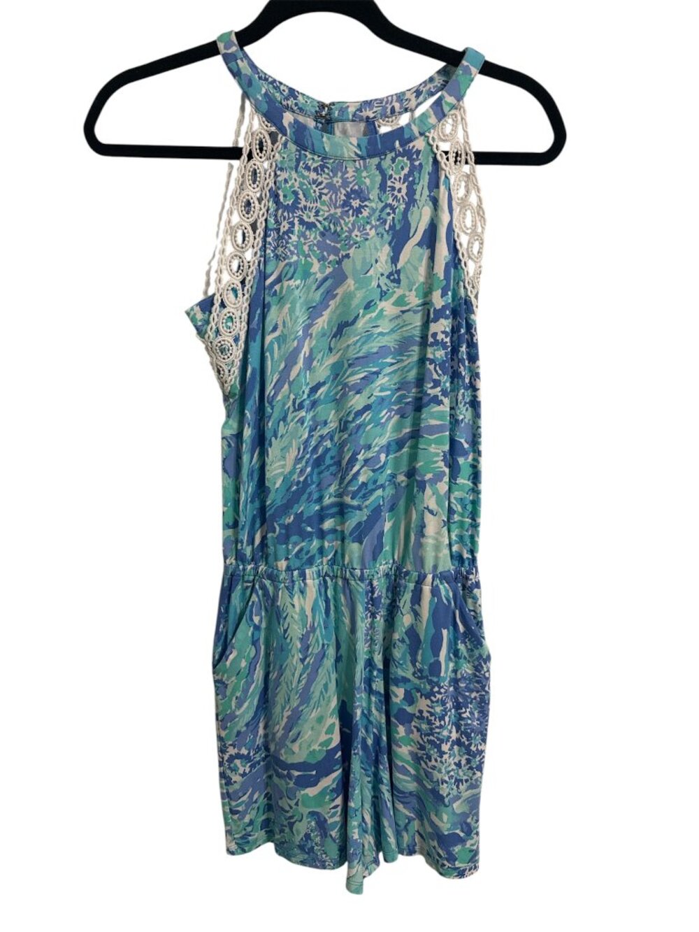Lilly Pulitzer Blue Romper - EUC - XS